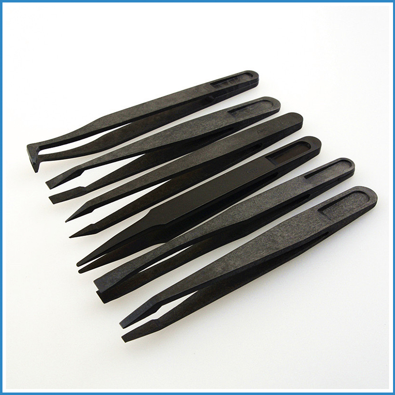 Learn Diy Electronics - Anti-Static Carbon Fiber Tweezers Kit ESD