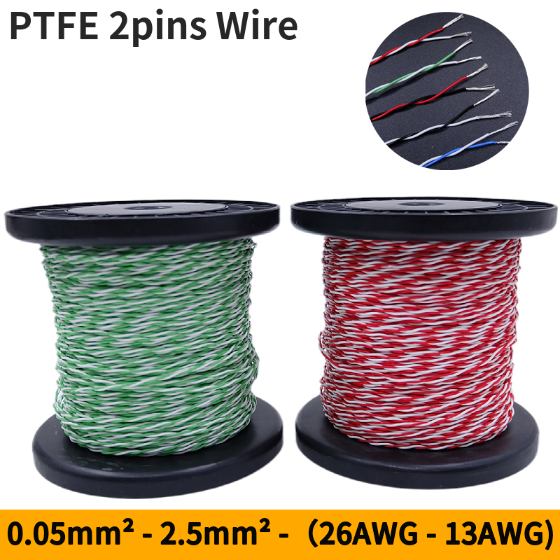Diy Electronics Music - 2M/10M 2pins PTFE Wire 30/26/25/24/22/20/18/17/15/13AWG DIY