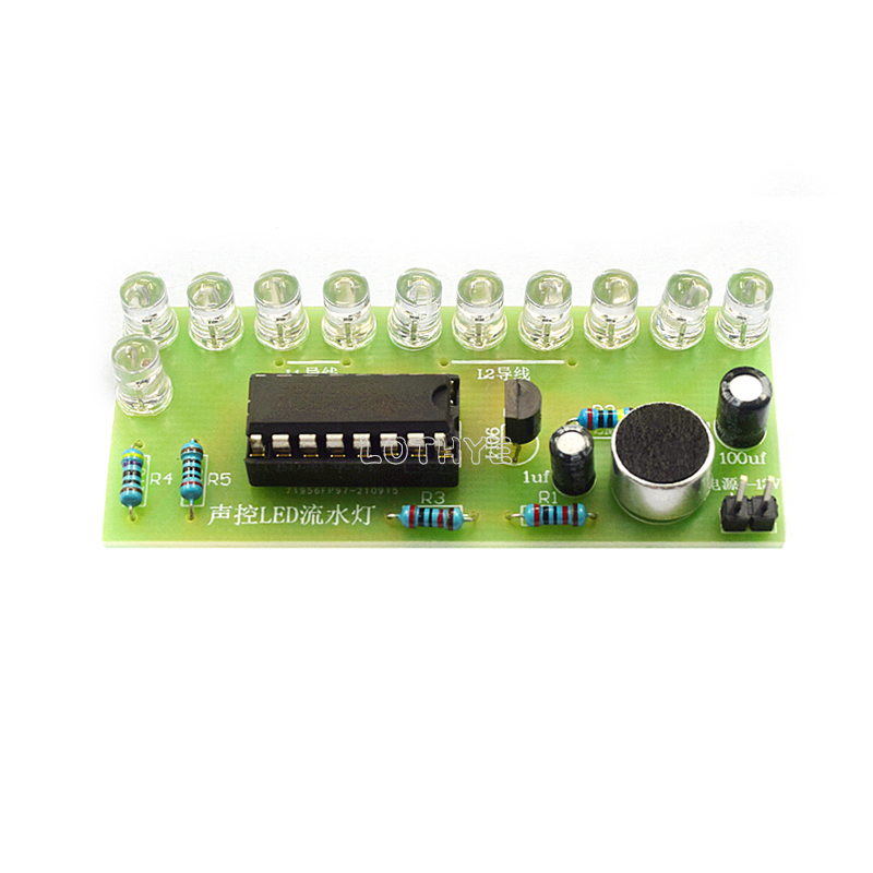 Diy Electronics Com - CD4017 Voice Control LED Water Light