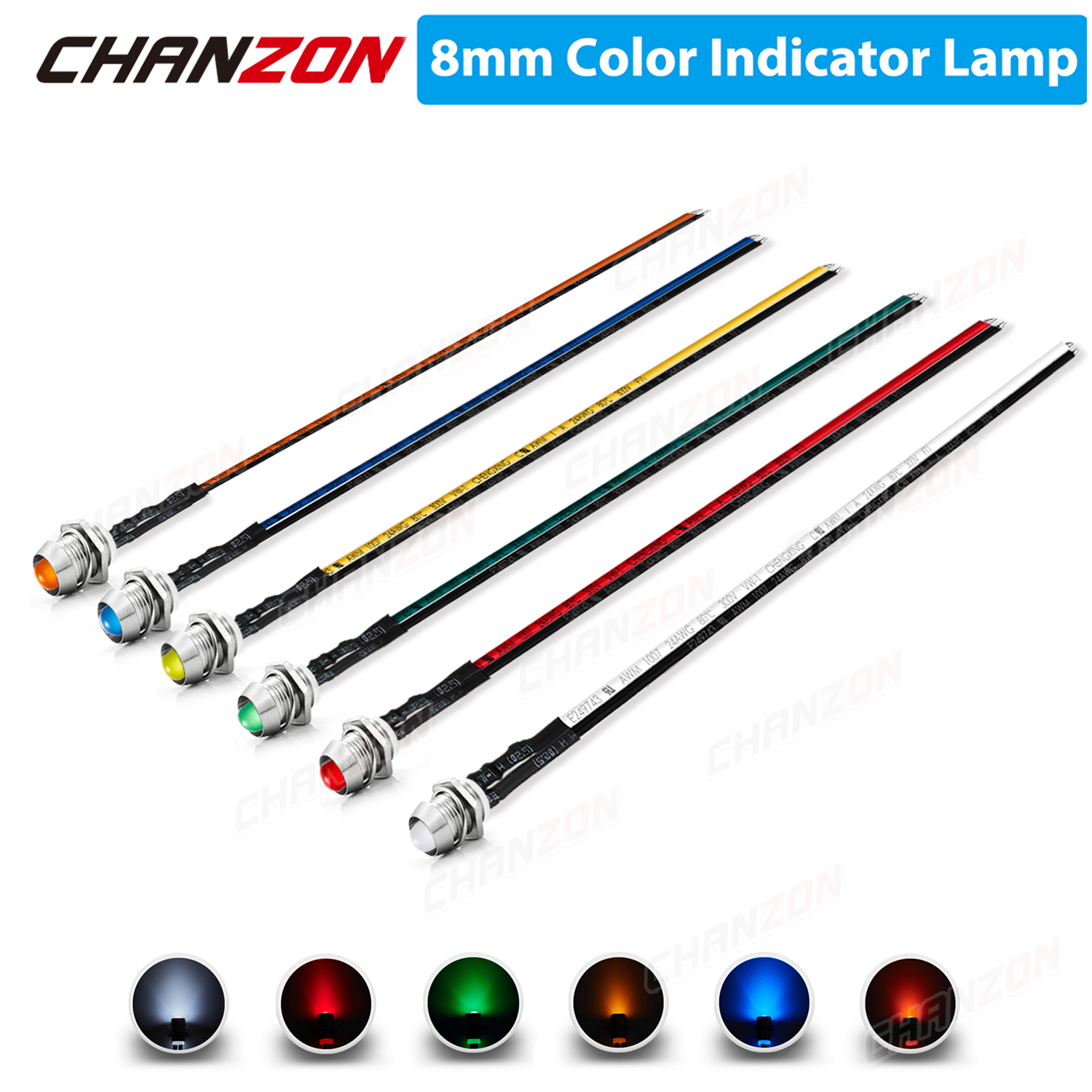 Hobby Diy Electronics Kit - 5mm Prewired LED Kit 12V Diffused