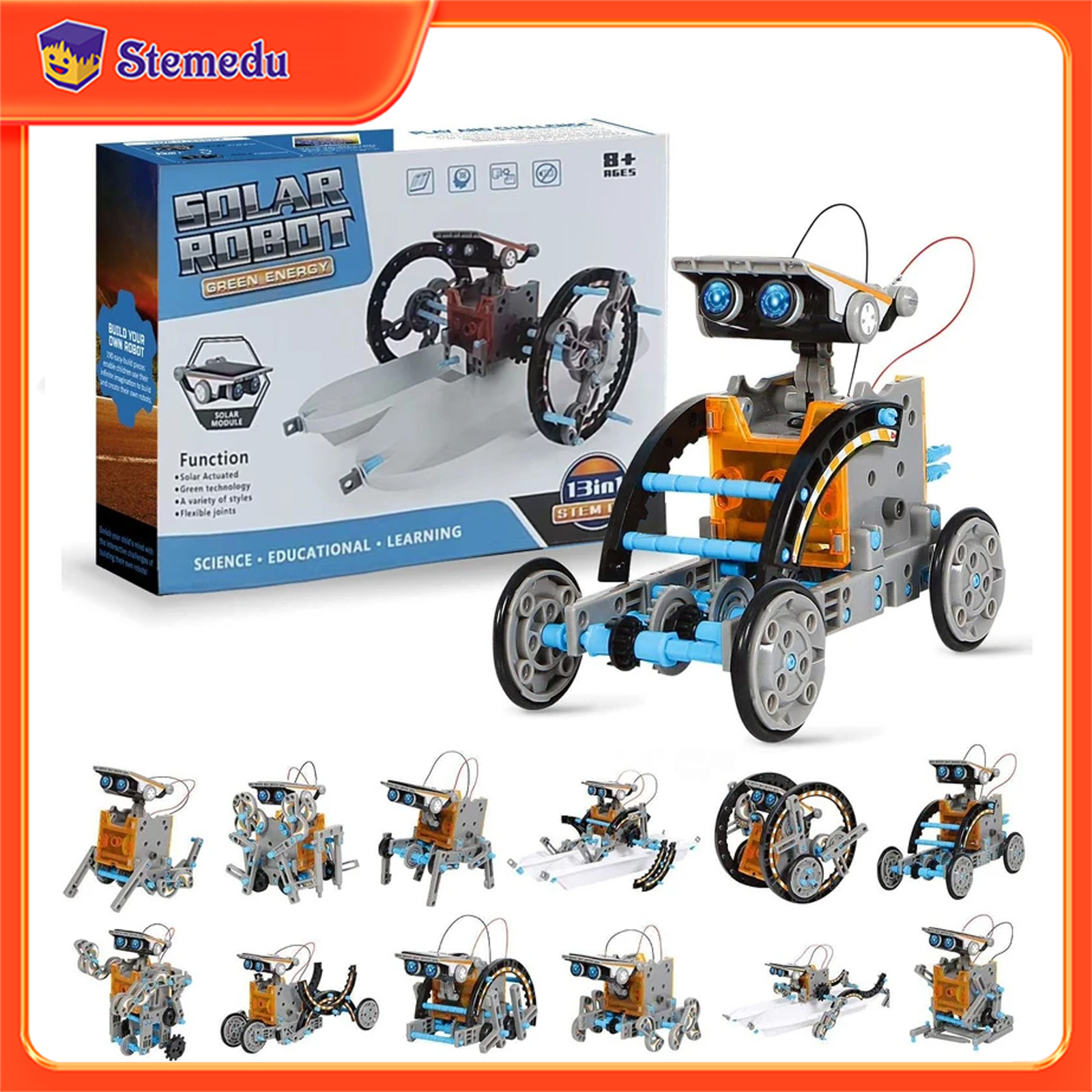 Diy Electronics Hobby - 13 in 1 Solar Powered Robot