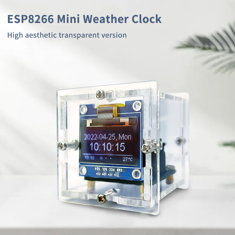 ESP8266 Mini Weather Clock Kit - Diy Electronics Hobby review and price
