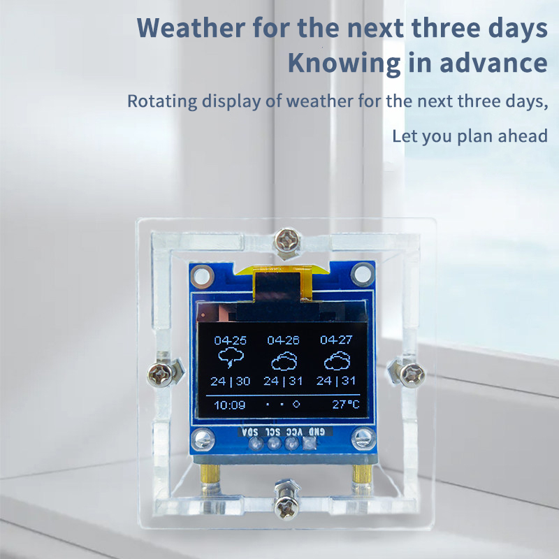 ESP8266 Mini Weather Clock Kit - Diy Electronics Hobby review and price