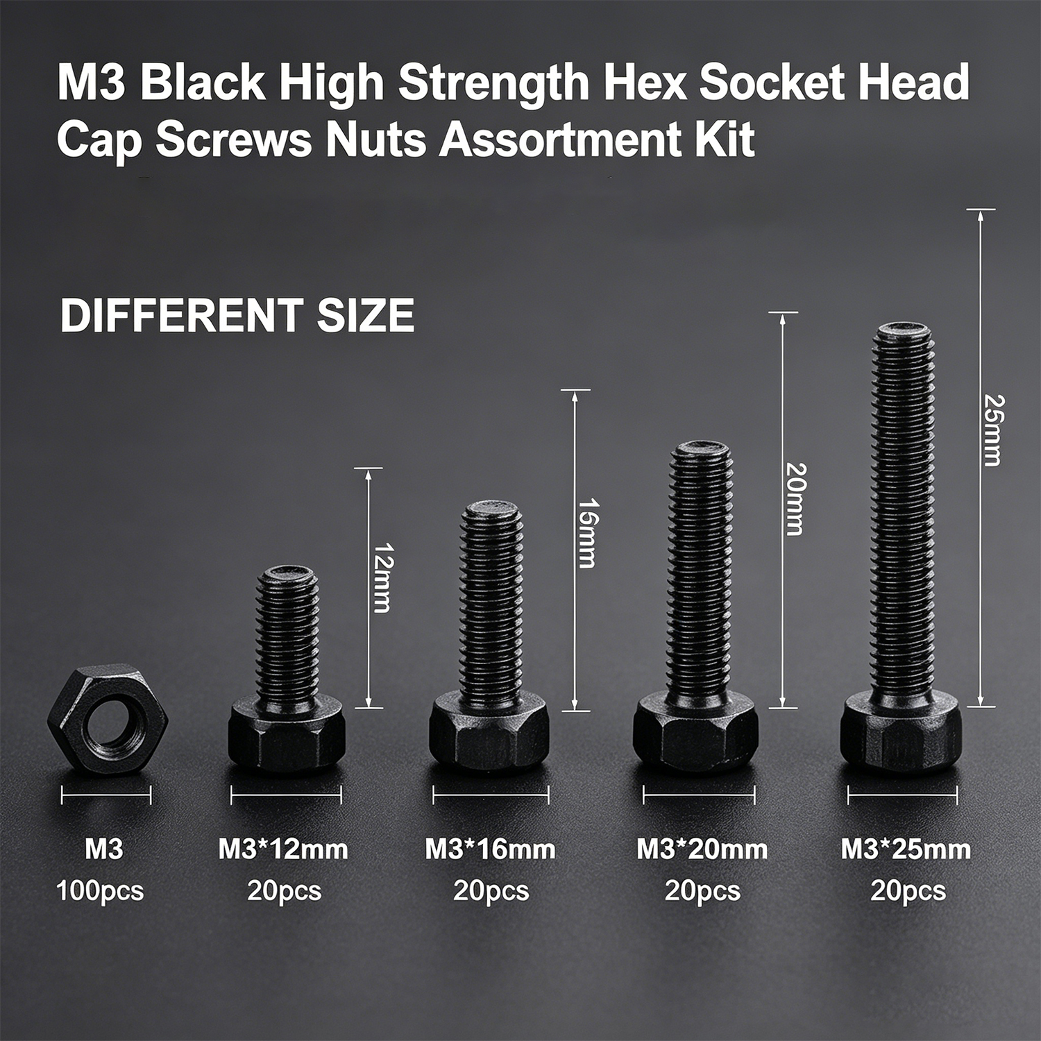M3 Black Hex Socket Head Cap S - Diy Electronics Com review and price