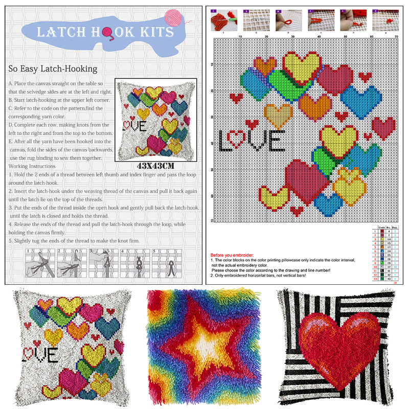 large Latch hook kits Rug with - Hobby Diy Electronics Kit review and price