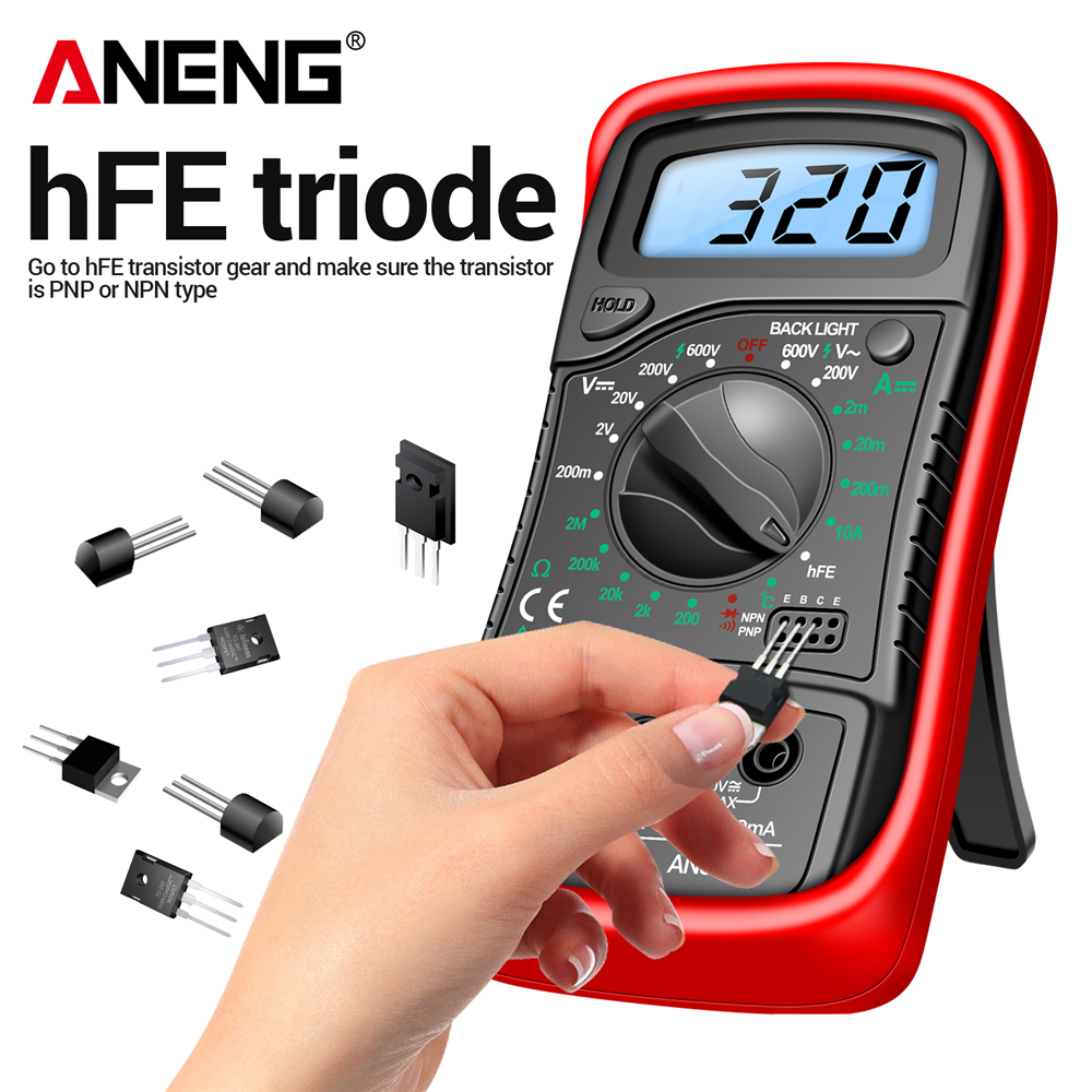 Multimeter hFE Triode Test  AN - Multimeter Digital review and price